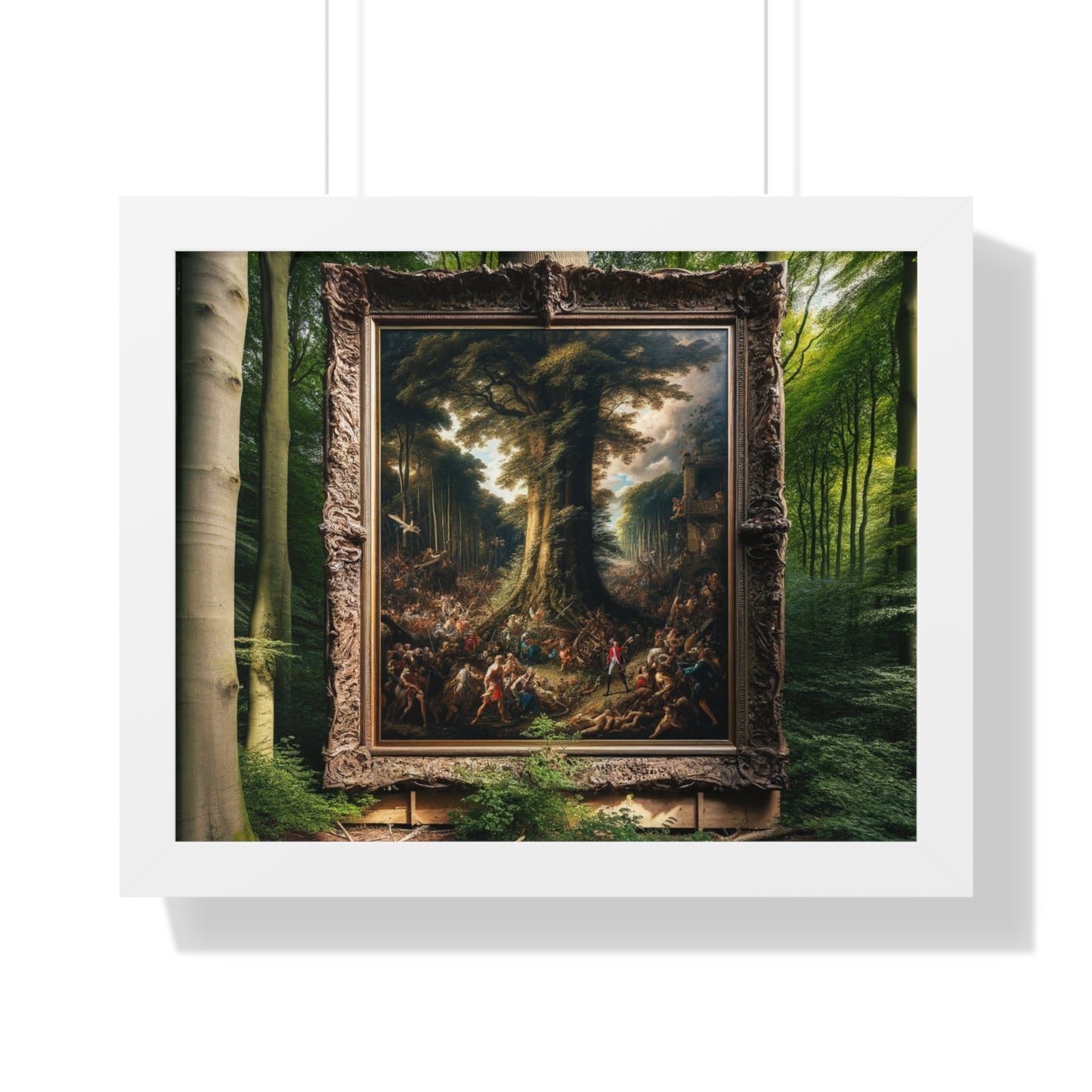 Vintage Abstract Art Framed Horizontal Art