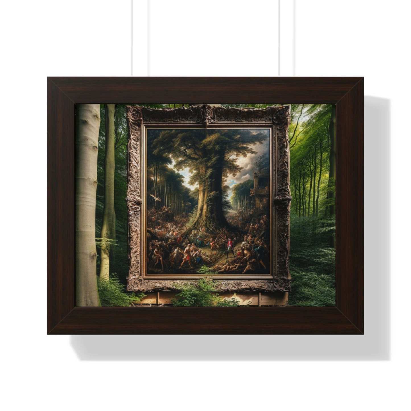 Vintage Abstract Art Framed Horizontal Art