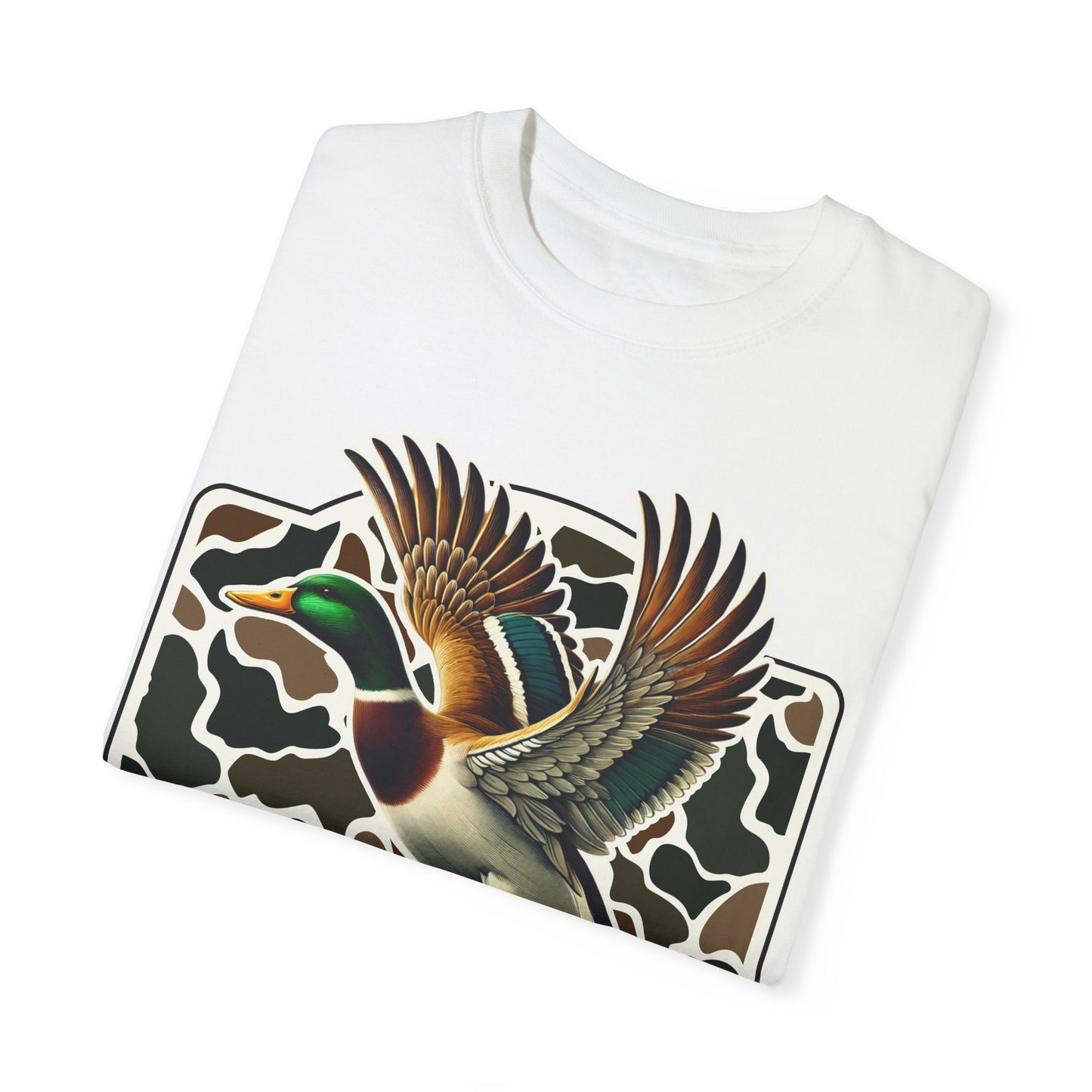 Camo Duck Graphic Unisex Tee - Outdoorsy Apparel, Hunting Gift