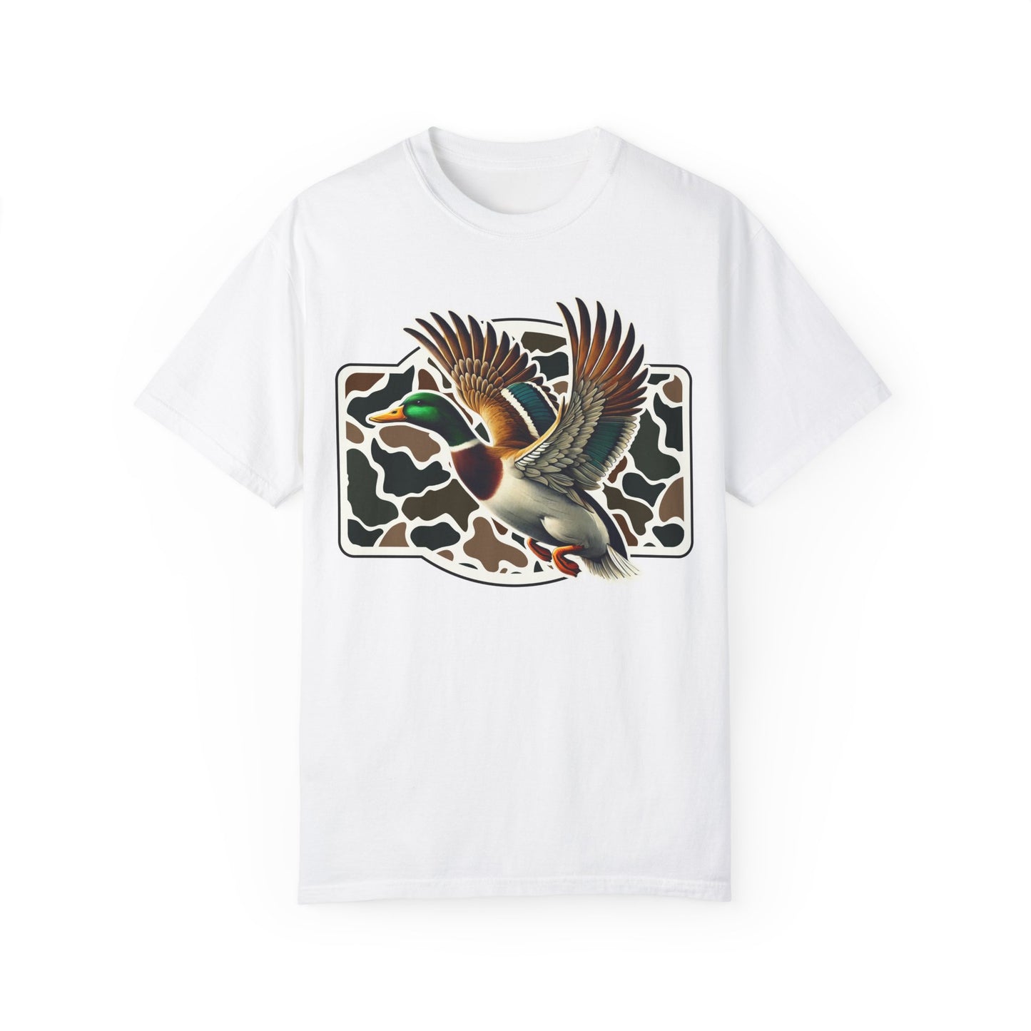Camo Duck Graphic Unisex Tee - Outdoorsy Apparel, Hunting Gift