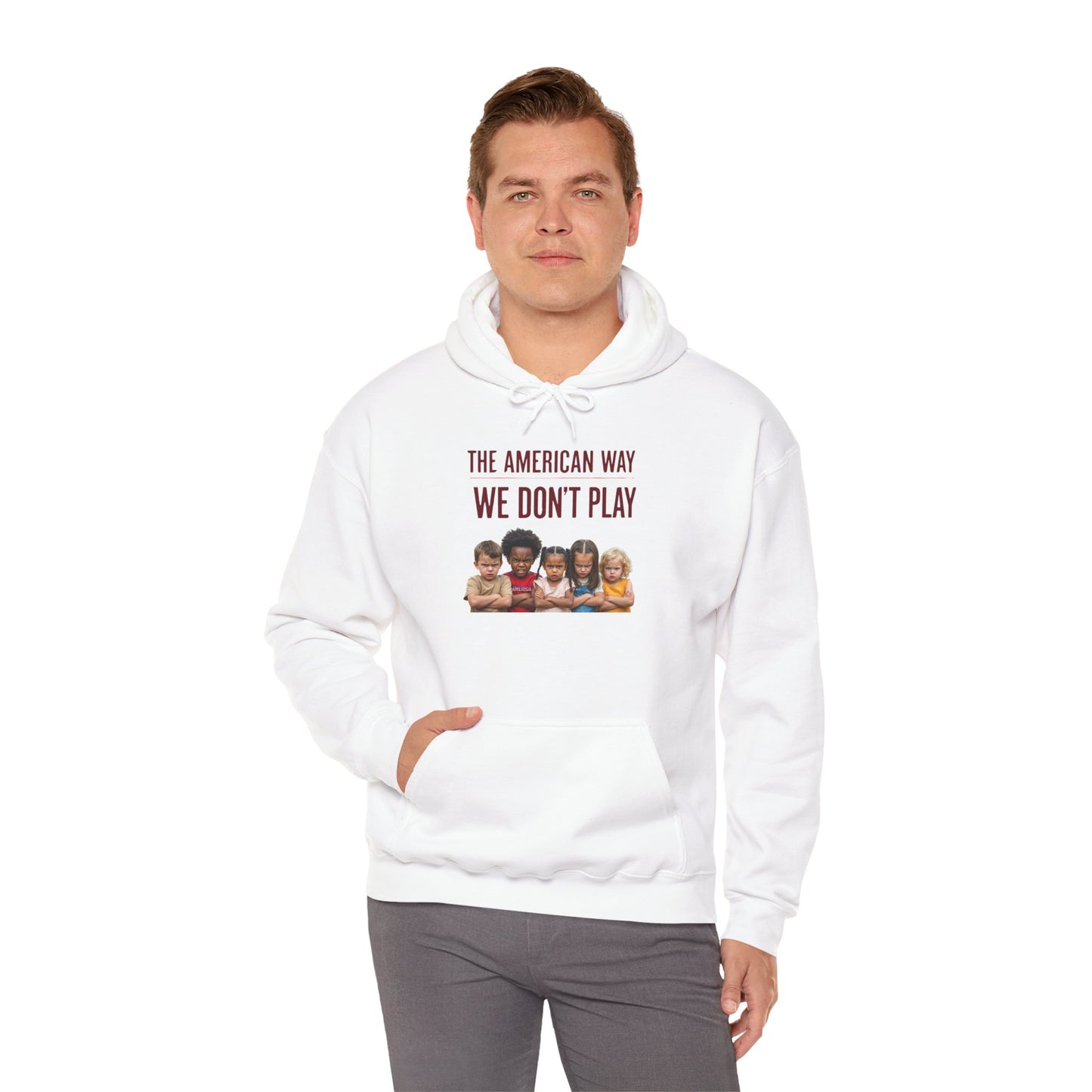 'The American Way We Don't Play' - Unisex Heavy Blend™ Hooded Sweatshirt