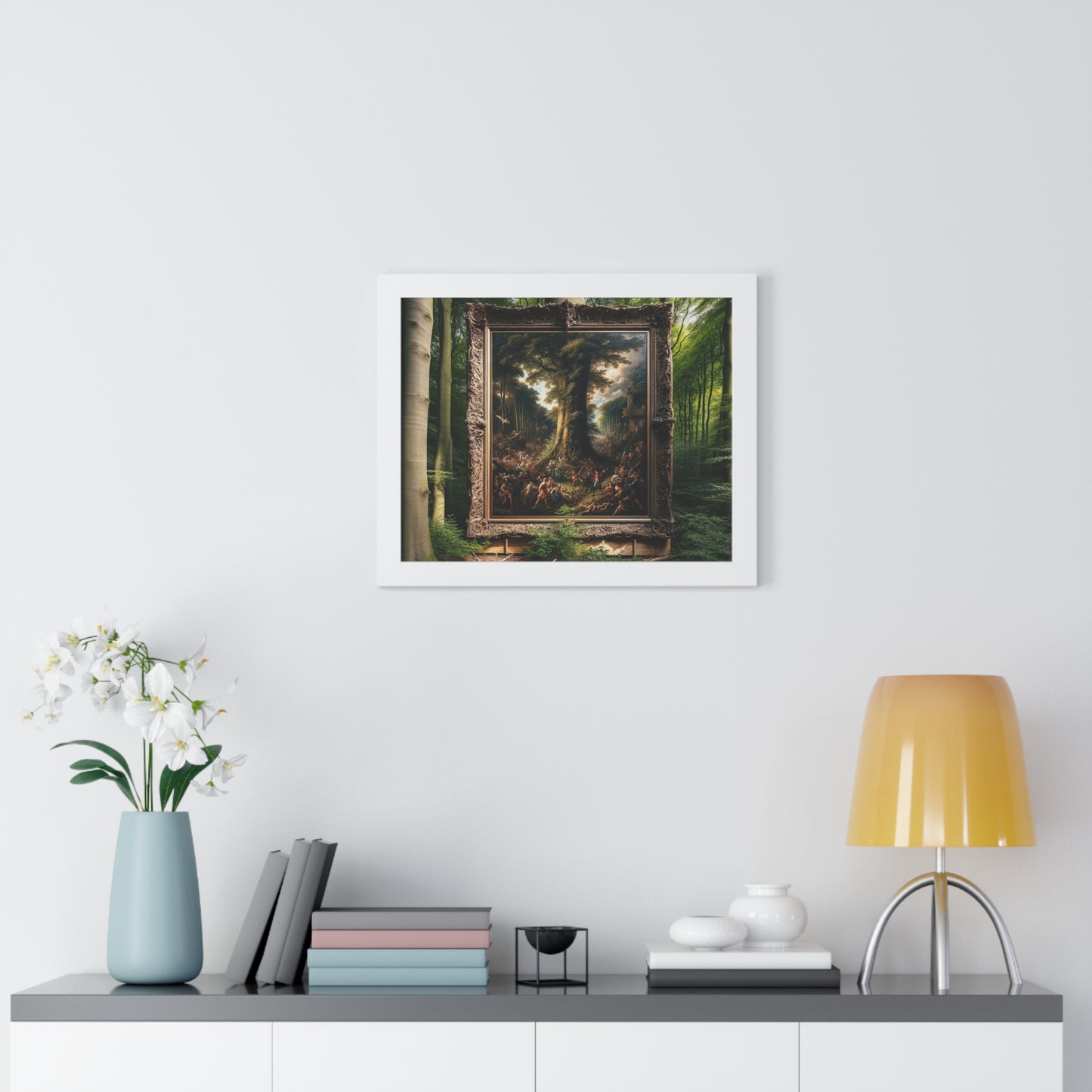 Vintage Abstract Art Framed Horizontal Art