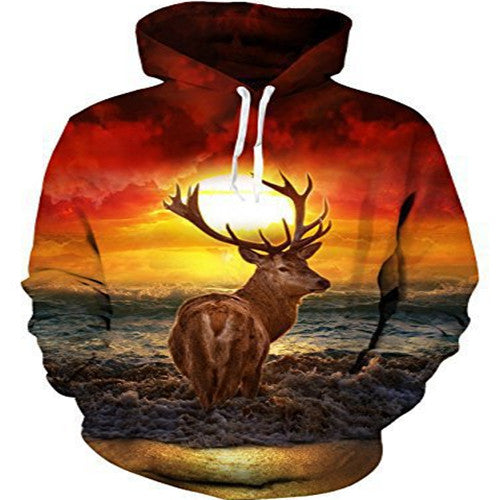 New Creative Casual Sweatshirt Hooded Top Long Sleeve