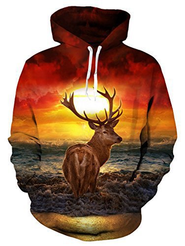 New Creative Casual Sweatshirt Hooded Top Long Sleeve