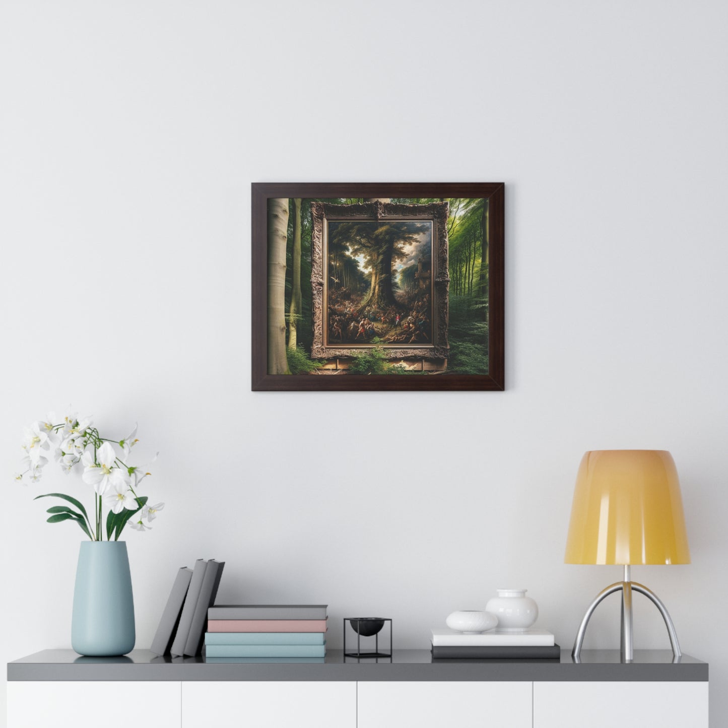 Vintage Abstract Art Framed Horizontal Art