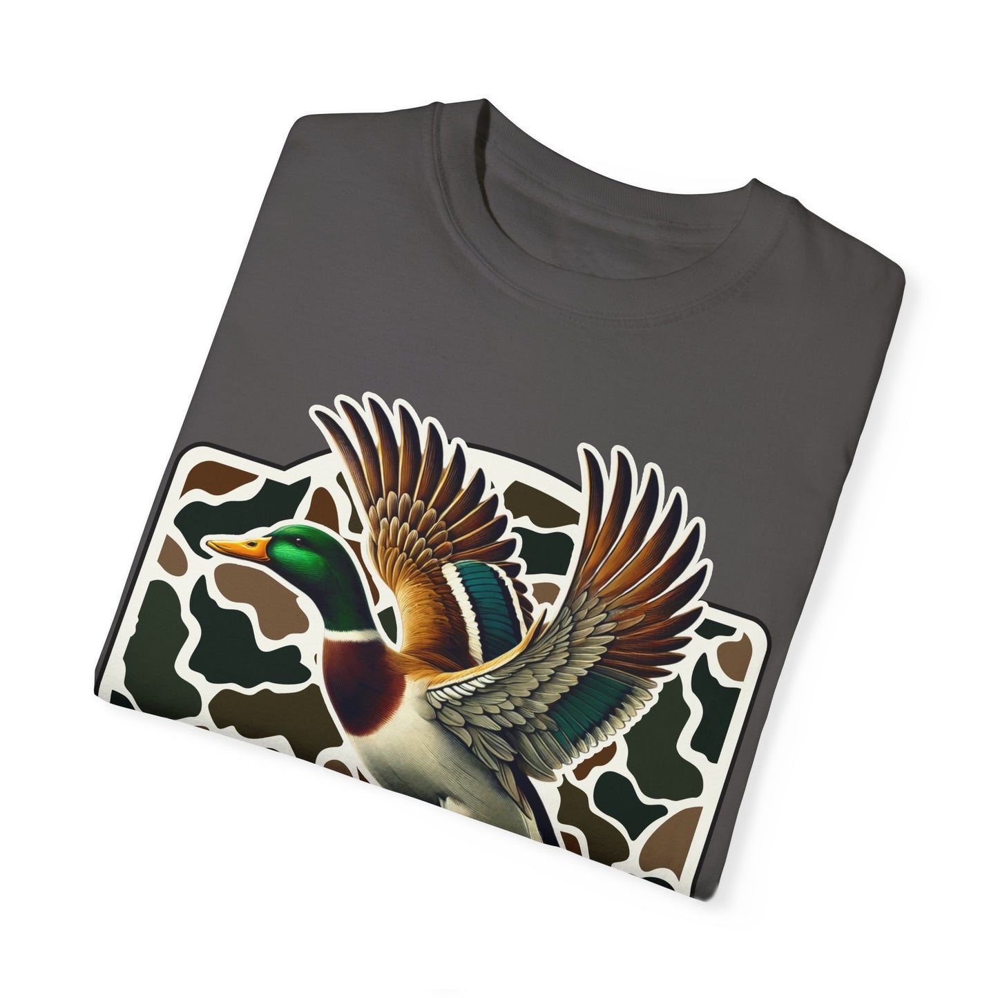 Camo Duck Graphic Unisex Tee - Outdoorsy Apparel, Hunting Gift