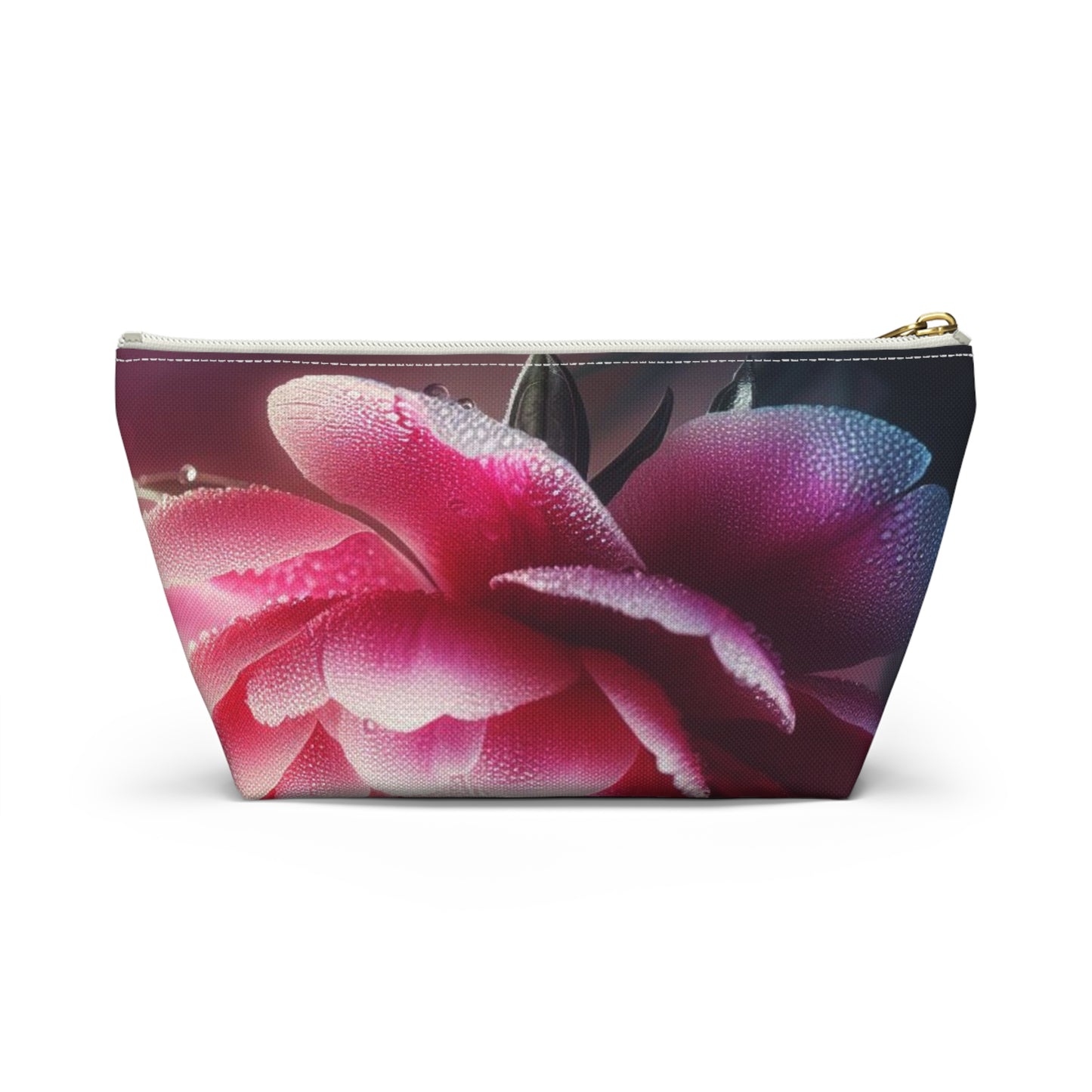 Peony Flowers Accessory T-Bottom Pouch - Travel Pouch, Makeup Bag, Accessories Pouch