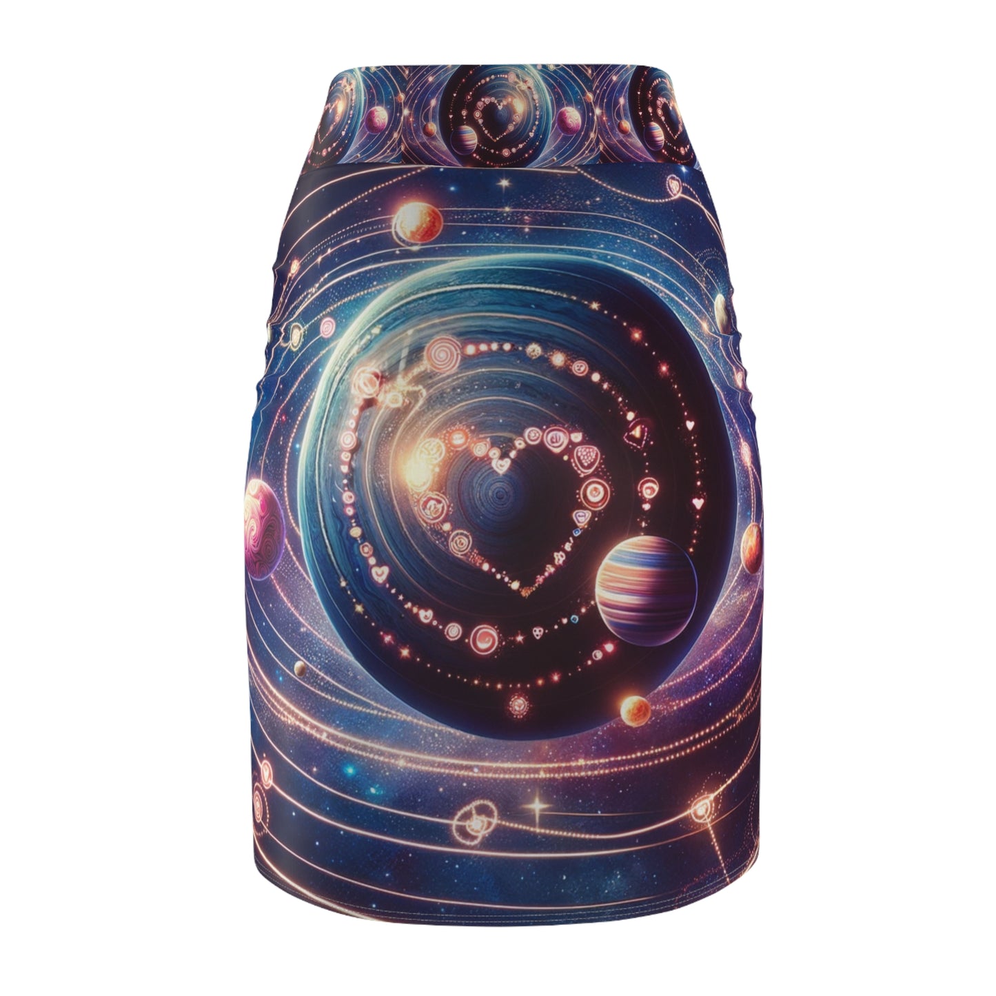 Cosmic Planet Love the Galaxy Love Collection Women's Pencil Skirt