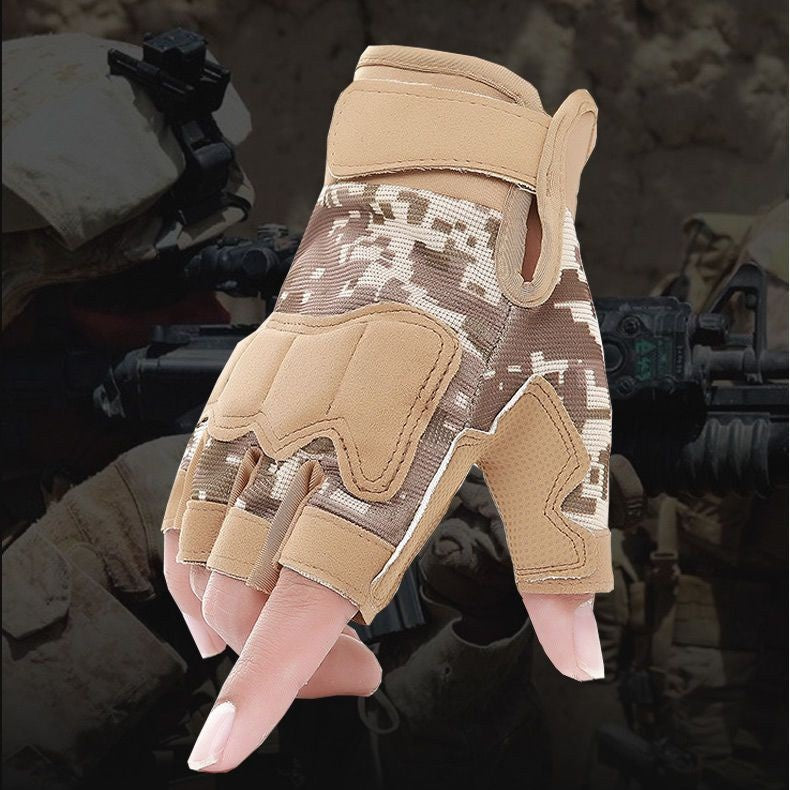 Men's And Women's Camouflage Short Finger Outdoor Sports - Gym - Bicycle - Motorcycle Riding Gloves & More..