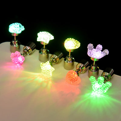 Shiny Flashing LED Ear Stud Nightclub Bar Ear Rings