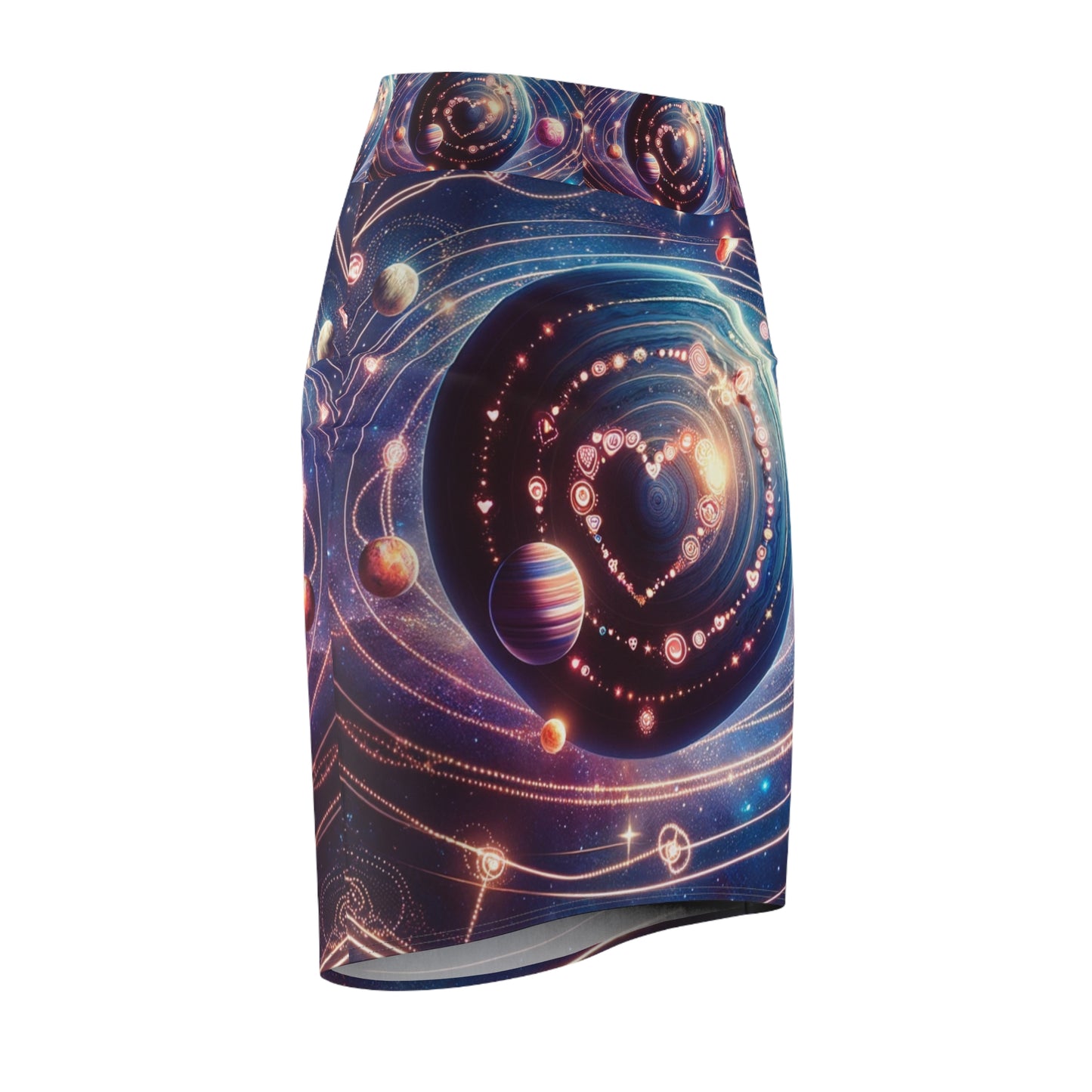 Cosmic Planet Love the Galaxy Love Collection Women's Pencil Skirt