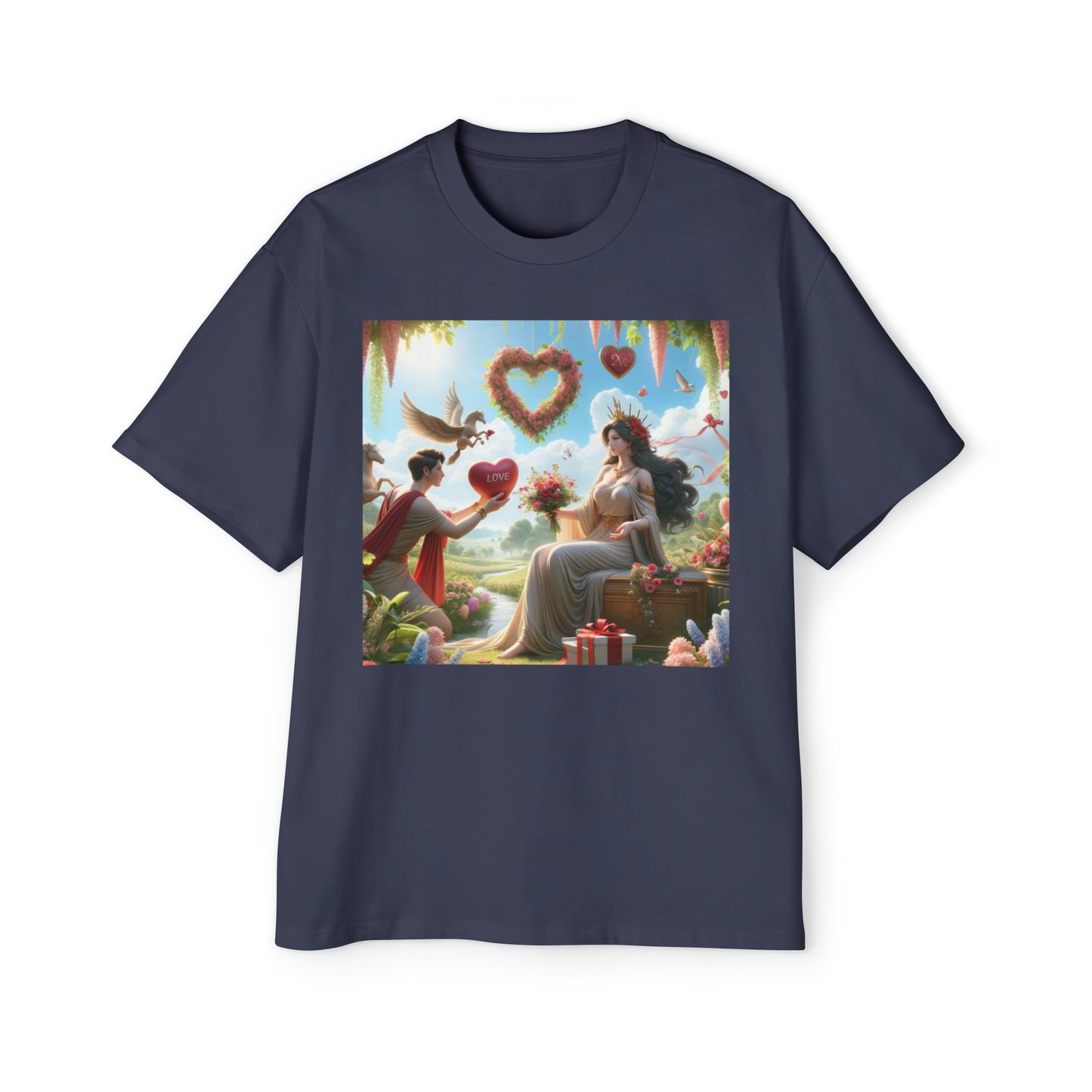 LOVE-2-LOVE-U Men's Heavy Oversized Tee