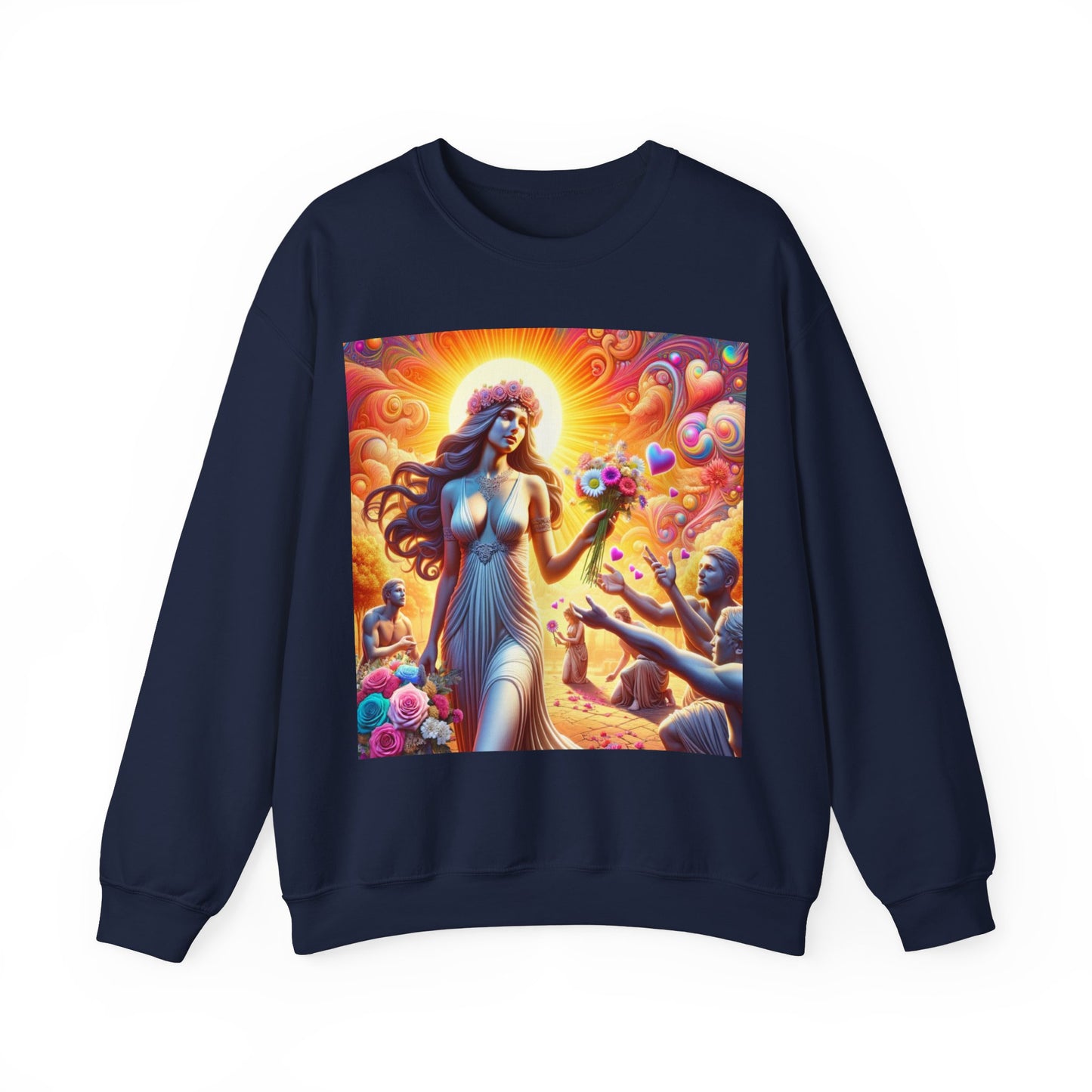 Love Goddess showered with Gifts Unisex Heavy Blend™ Crewneck Sweatshirt