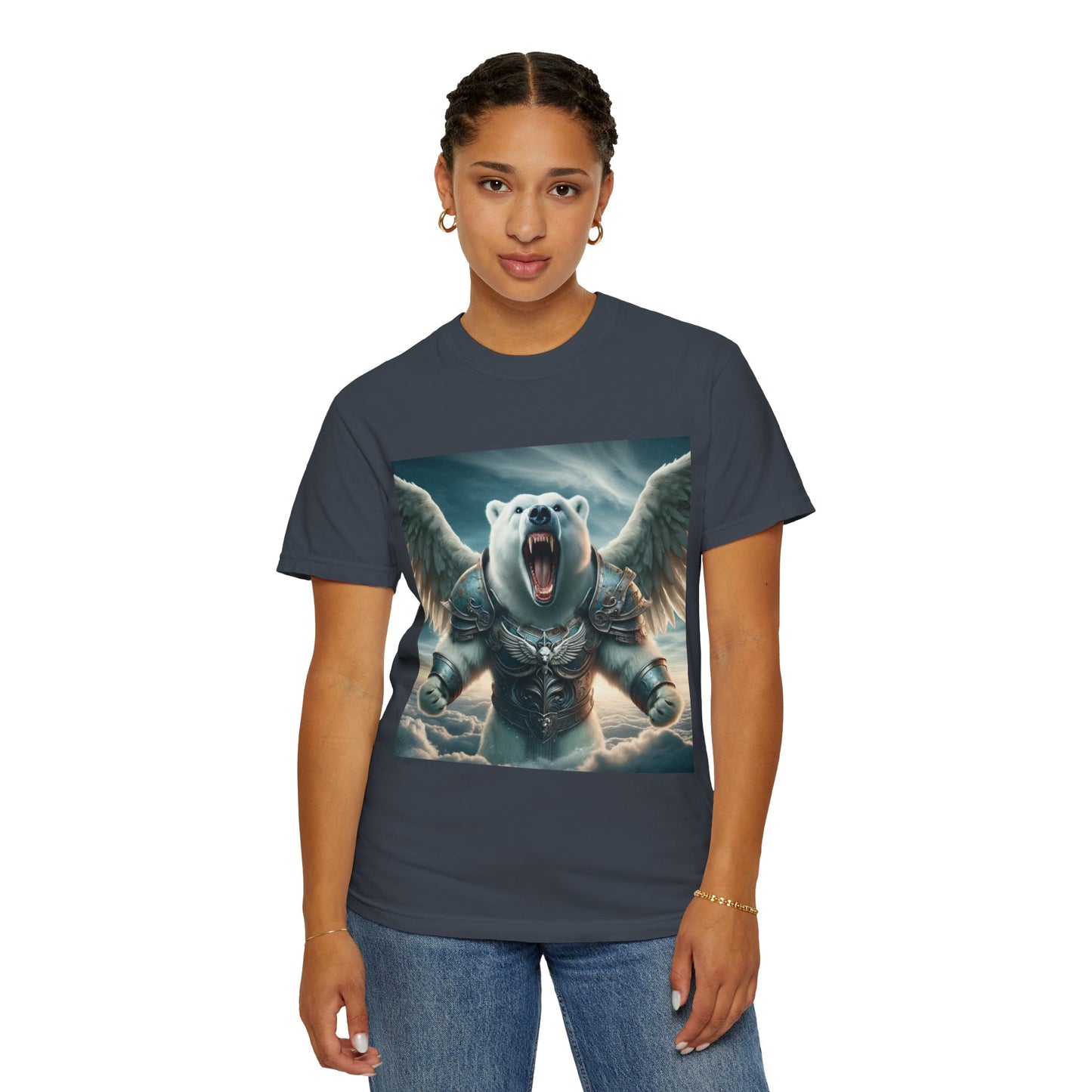 Polar Bear Power Unisex Garment-Dyed T-shirt