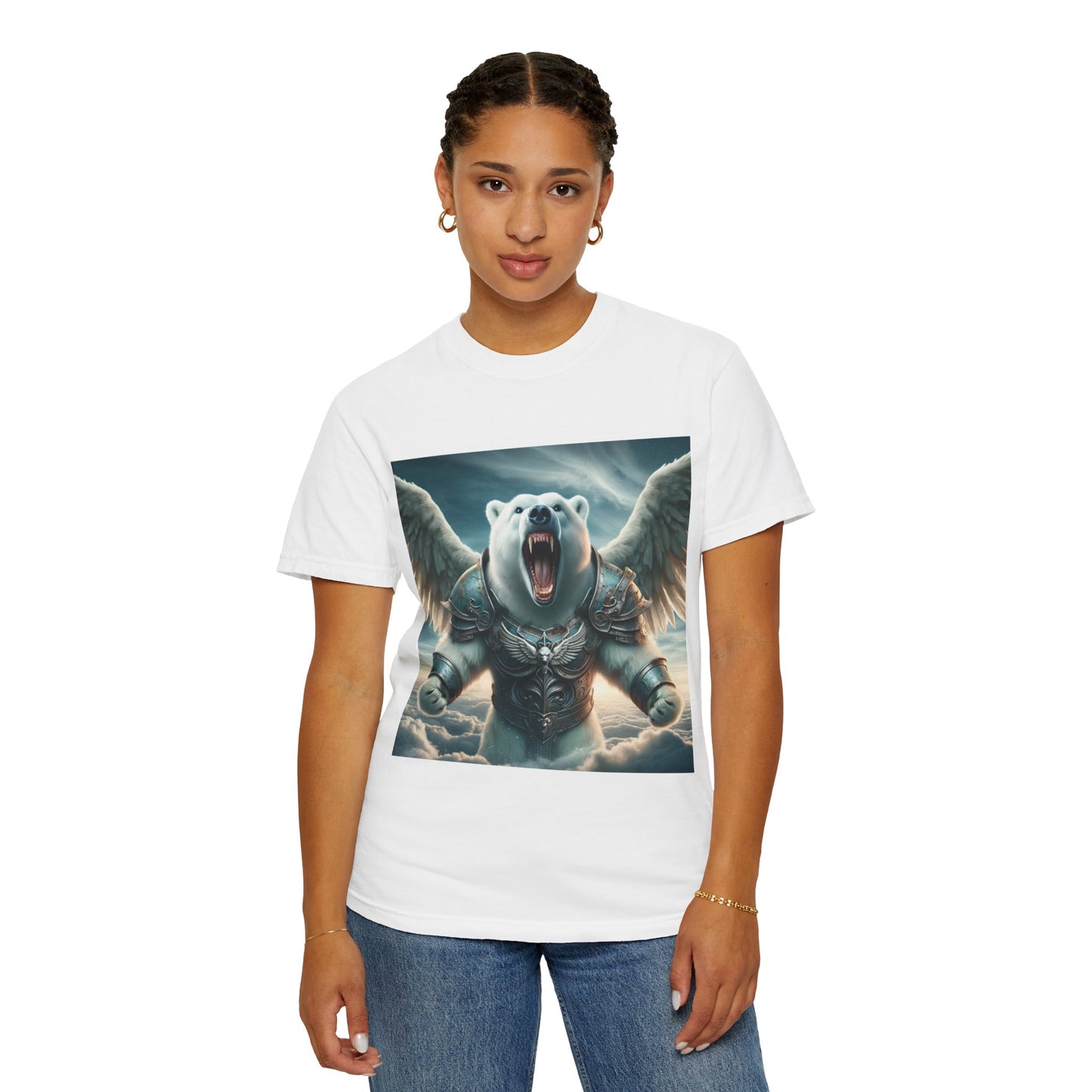 Polar Bear Power Unisex Garment-Dyed T-shirt