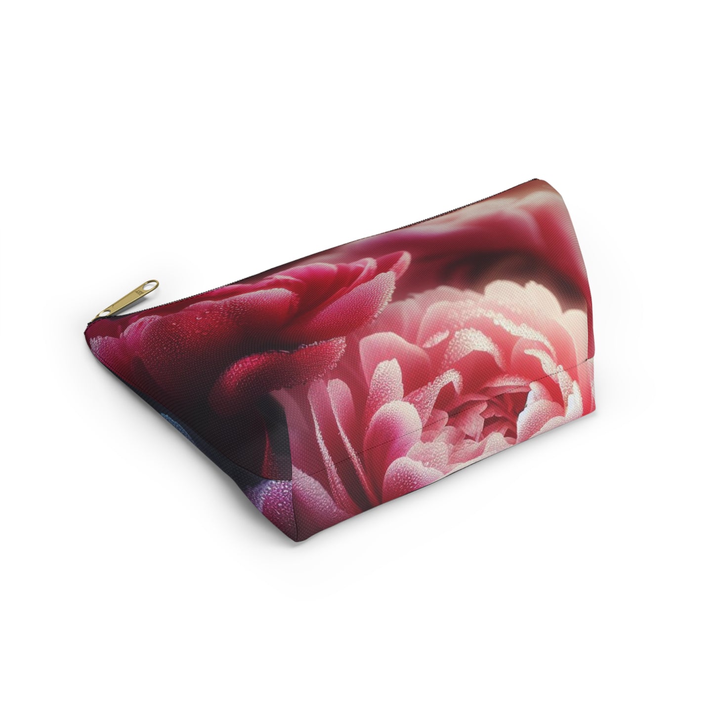 Peony Flowers Accessory T-Bottom Pouch - Travel Pouch, Makeup Bag, Accessories Pouch