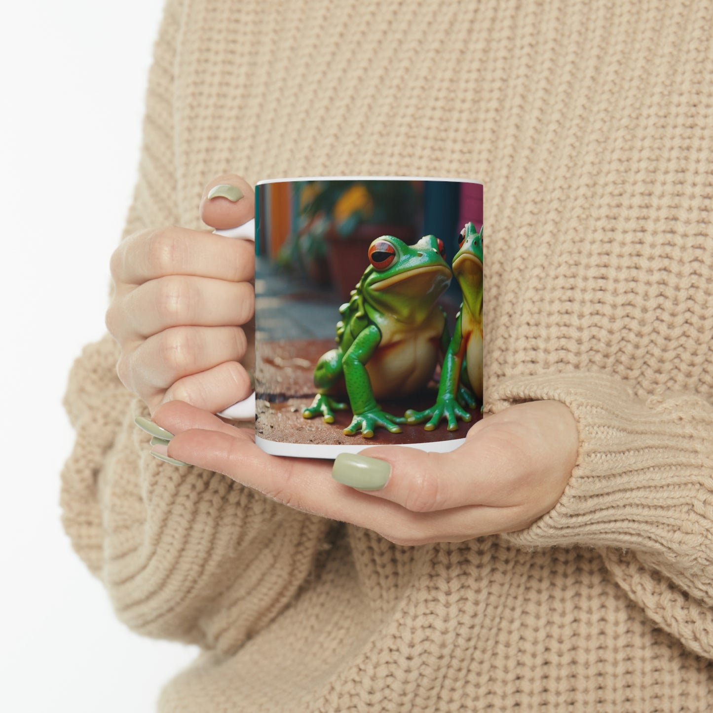 Urban Frogs Ceramic Coffee 11oz Mug - Coffee, Tea, Latte, Hot Cocoa Drinking Mug