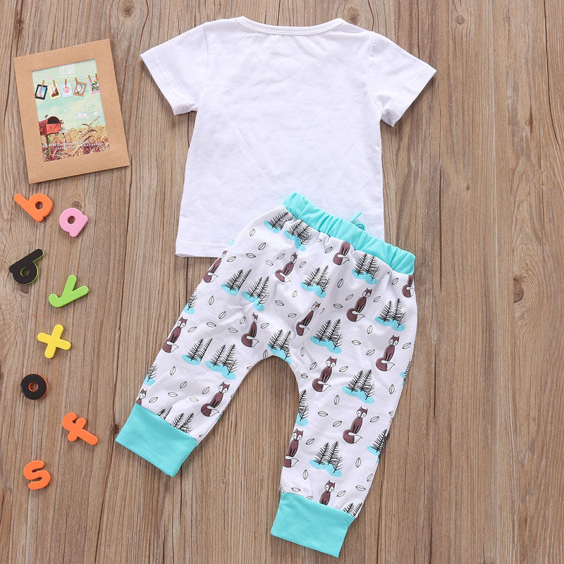 Newborn Baby Clothes Set T-shirt Tops + Pants Boys and Girls Outfits