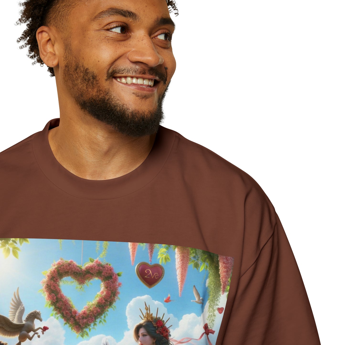 LOVE-2-LOVE-U Men's Heavy Oversized Tee