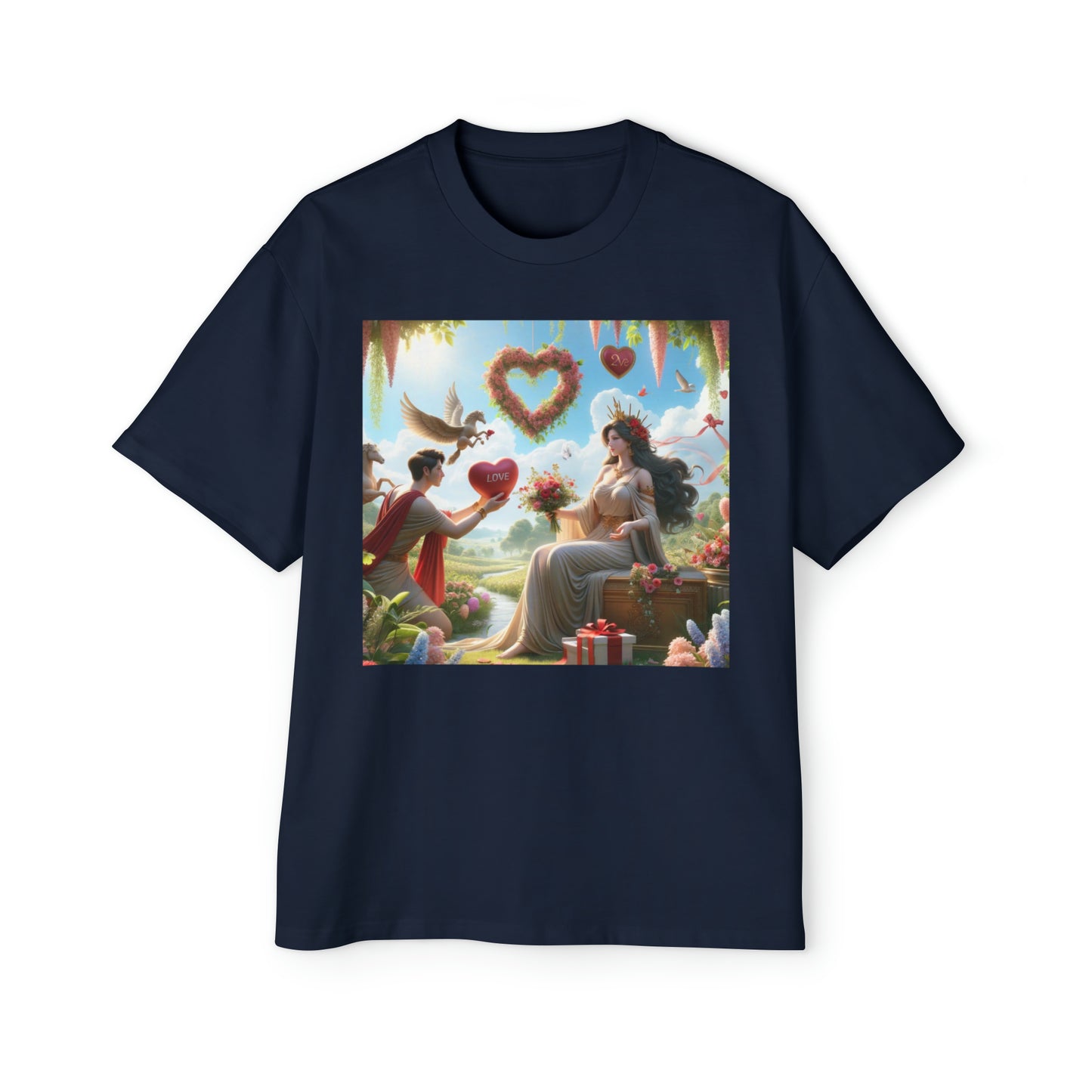 LOVE-2-LOVE-U Men's Heavy Oversized Tee