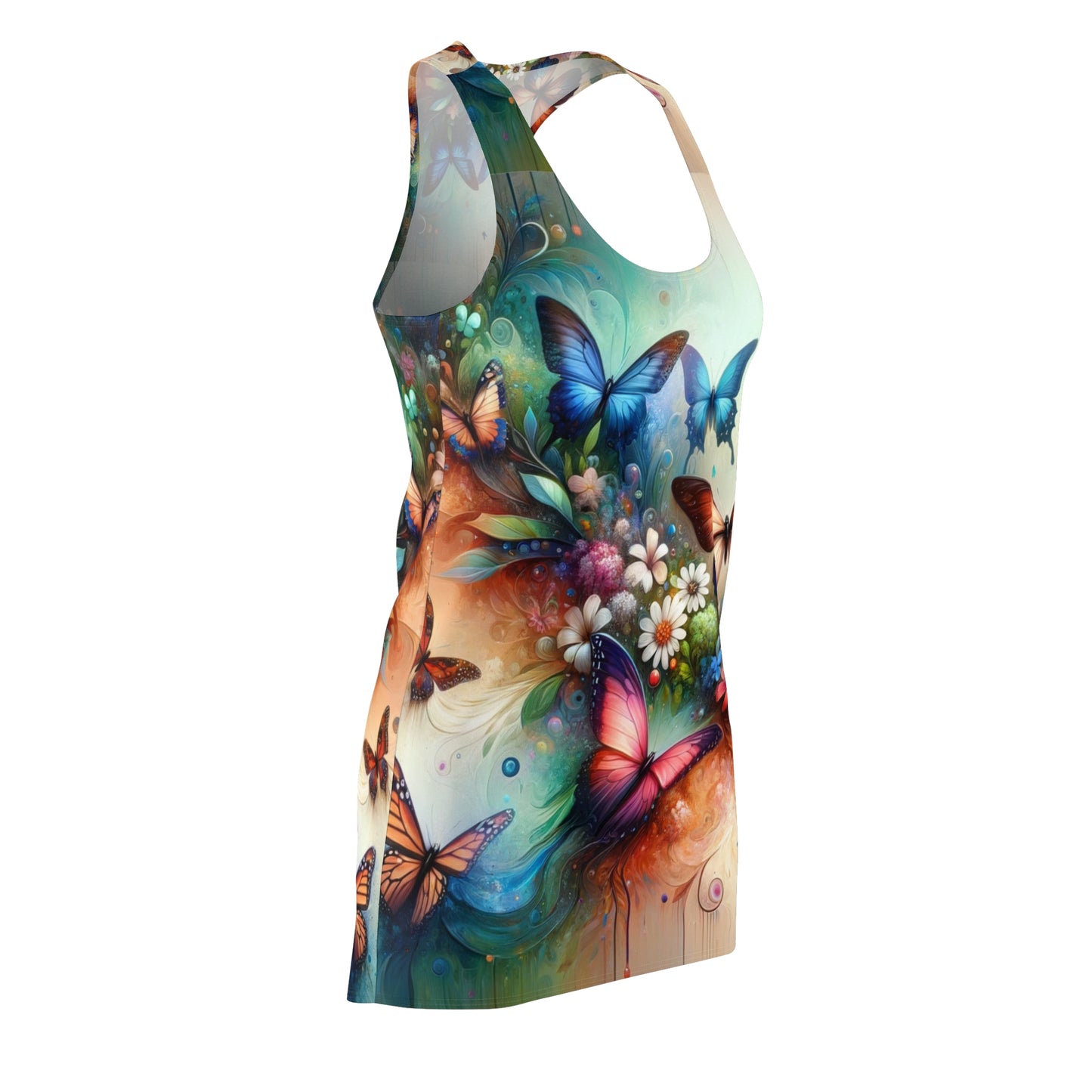 Enchanting Butterfly Women's Cut & Sew Racerback Dress