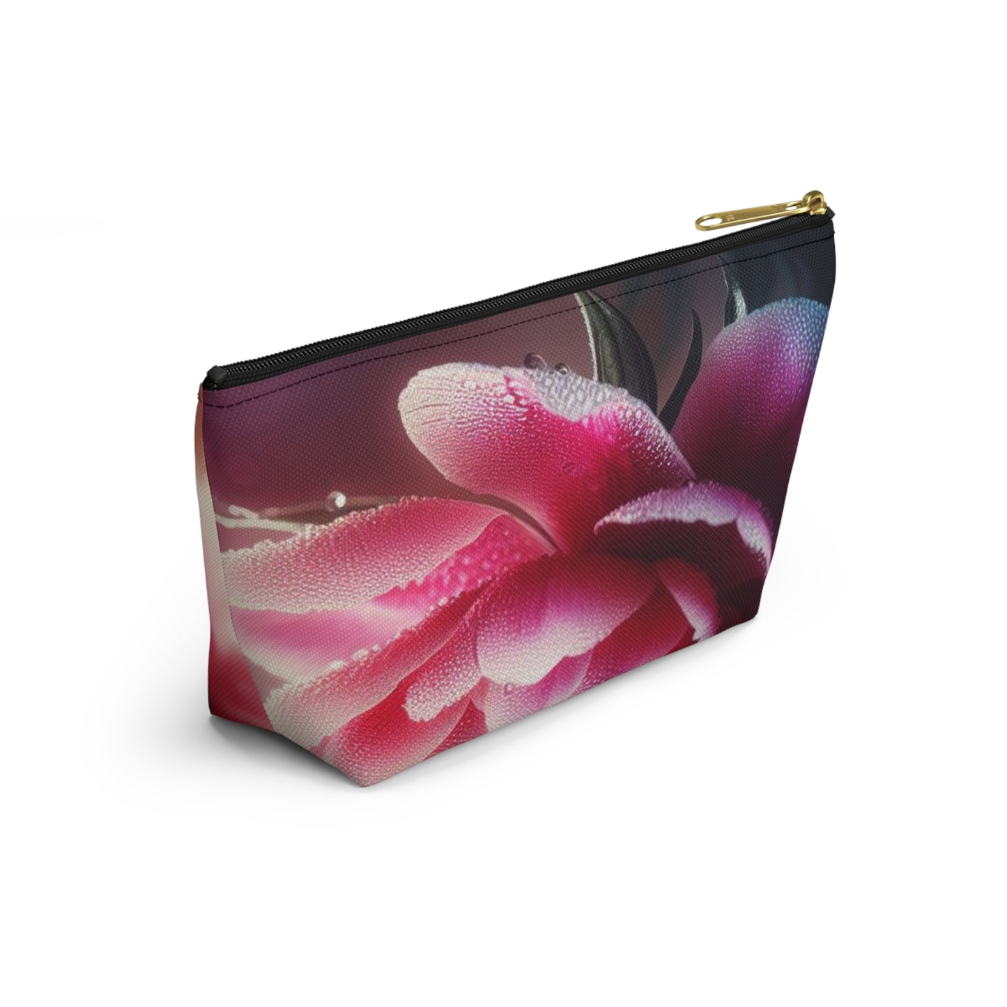 Peony Flowers Accessory T-Bottom Pouch - Travel Pouch, Makeup Bag, Accessories Pouch