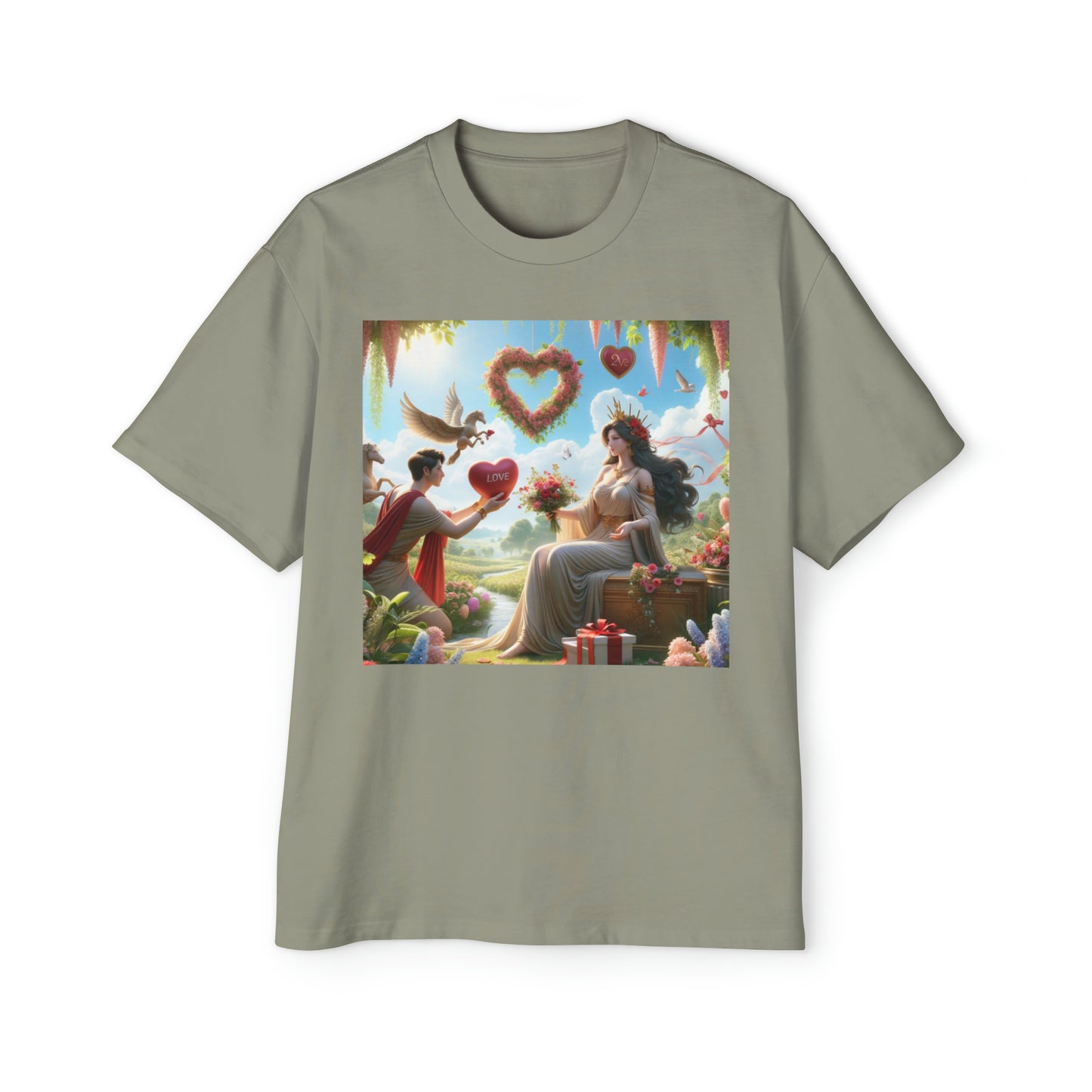 LOVE-2-LOVE-U Men's Heavy Oversized Tee