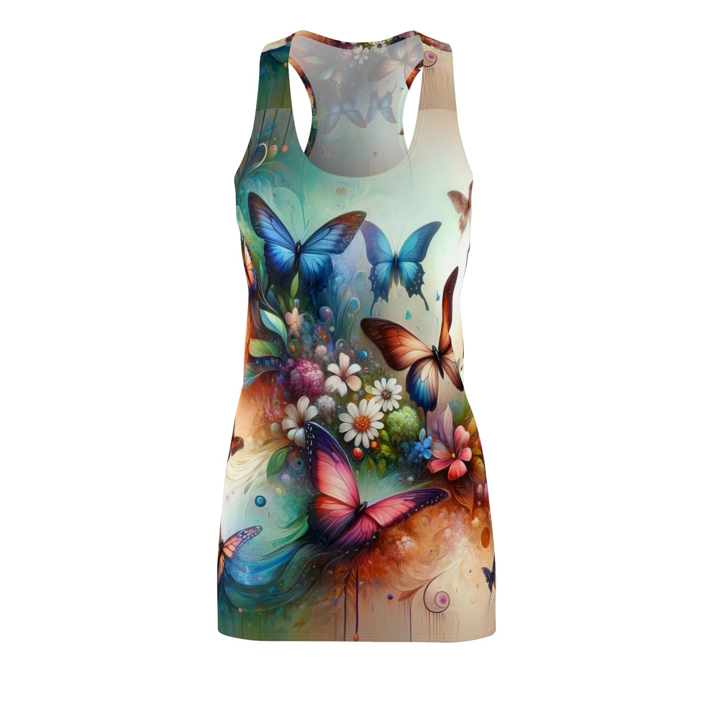 Enchanting Butterfly Women's Cut & Sew Racerback Dress