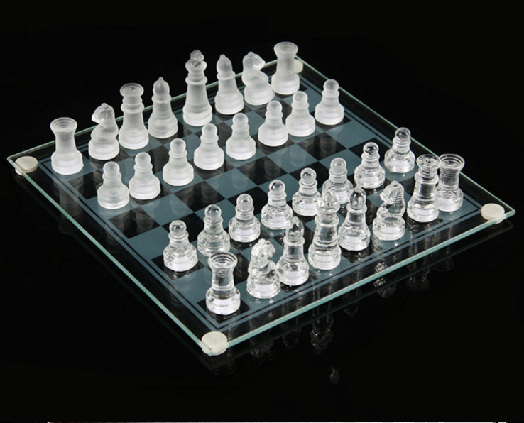 Elegant Glass Chess Set