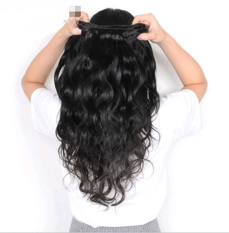 Real hair wig - hair styling extension - full body wave human hair weaves