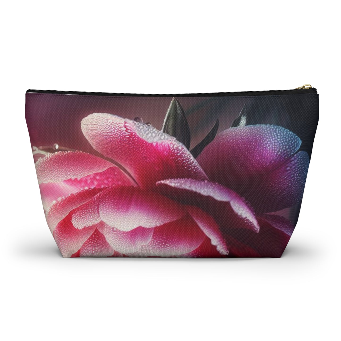 Peony Flowers Accessory T-Bottom Pouch - Travel Pouch, Makeup Bag, Accessories Pouch