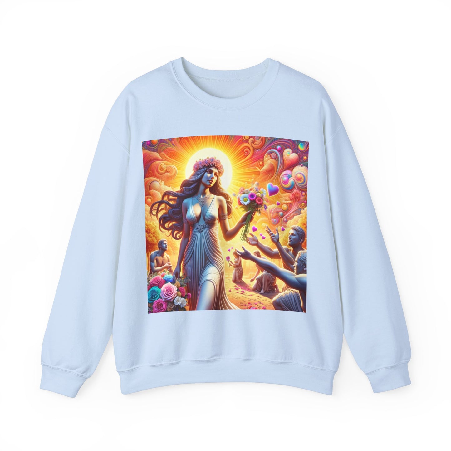 Love Goddess showered with Gifts Unisex Heavy Blend™ Crewneck Sweatshirt