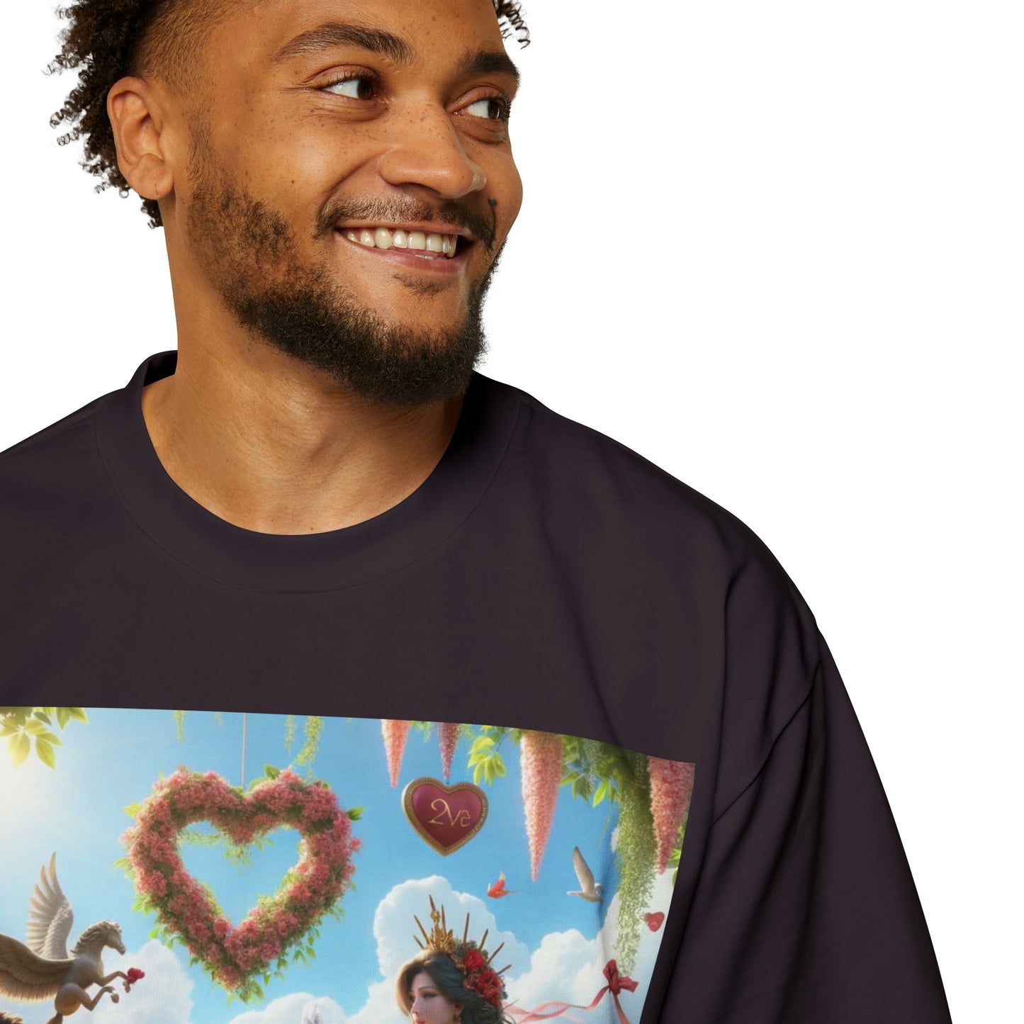 LOVE-2-LOVE-U Men's Heavy Oversized Tee