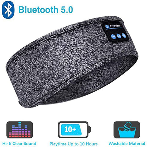 Wireless Bluetooth Headphones Headband Thin Soft Elastic Comfortable Music Ear Phones Eye Mask For Side Sleeper Sports