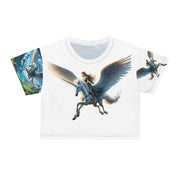 Fairy Princess Unicorn Wings Crop Tee