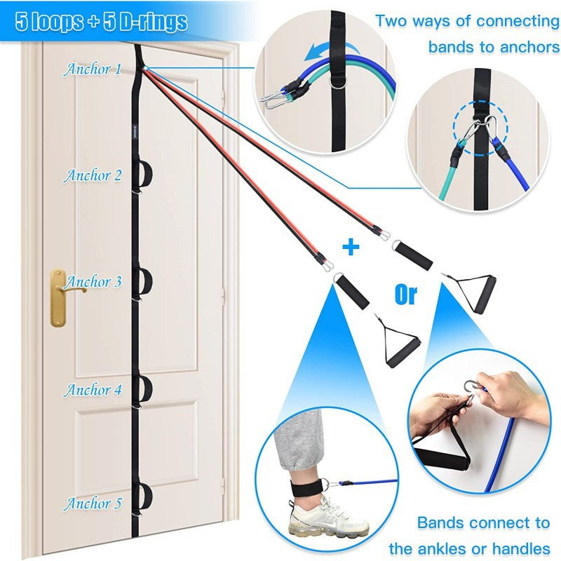 Home Fitness Bans  Multi-point Anchor Fitness Accessories Portable Door Strap