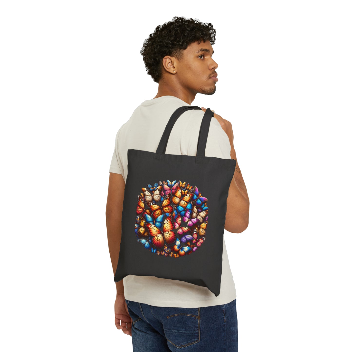 Butterflies Cotton Canvas Tote Bag