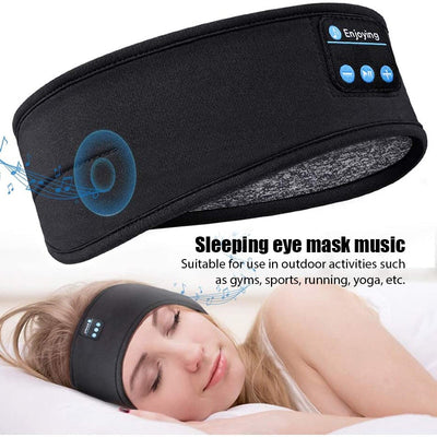 Wireless Bluetooth Headphones Headband Thin Soft Elastic Comfortable Music Ear Phones Eye Mask For Side Sleeper Sports