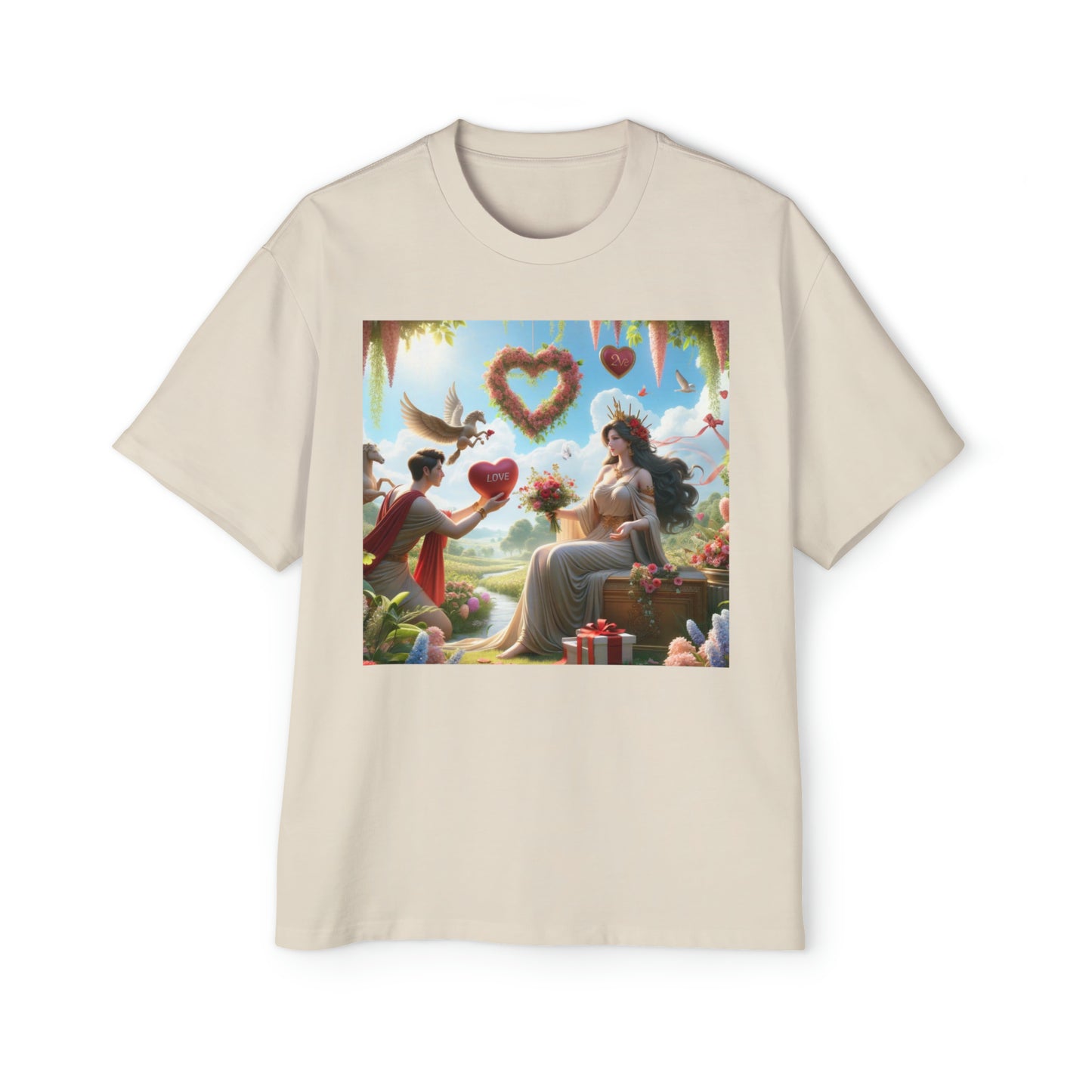 LOVE-2-LOVE-U Men's Heavy Oversized Tee