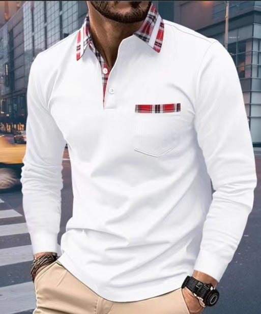 All Season Button Top with Pocket Men's Long Sleeve Shirt