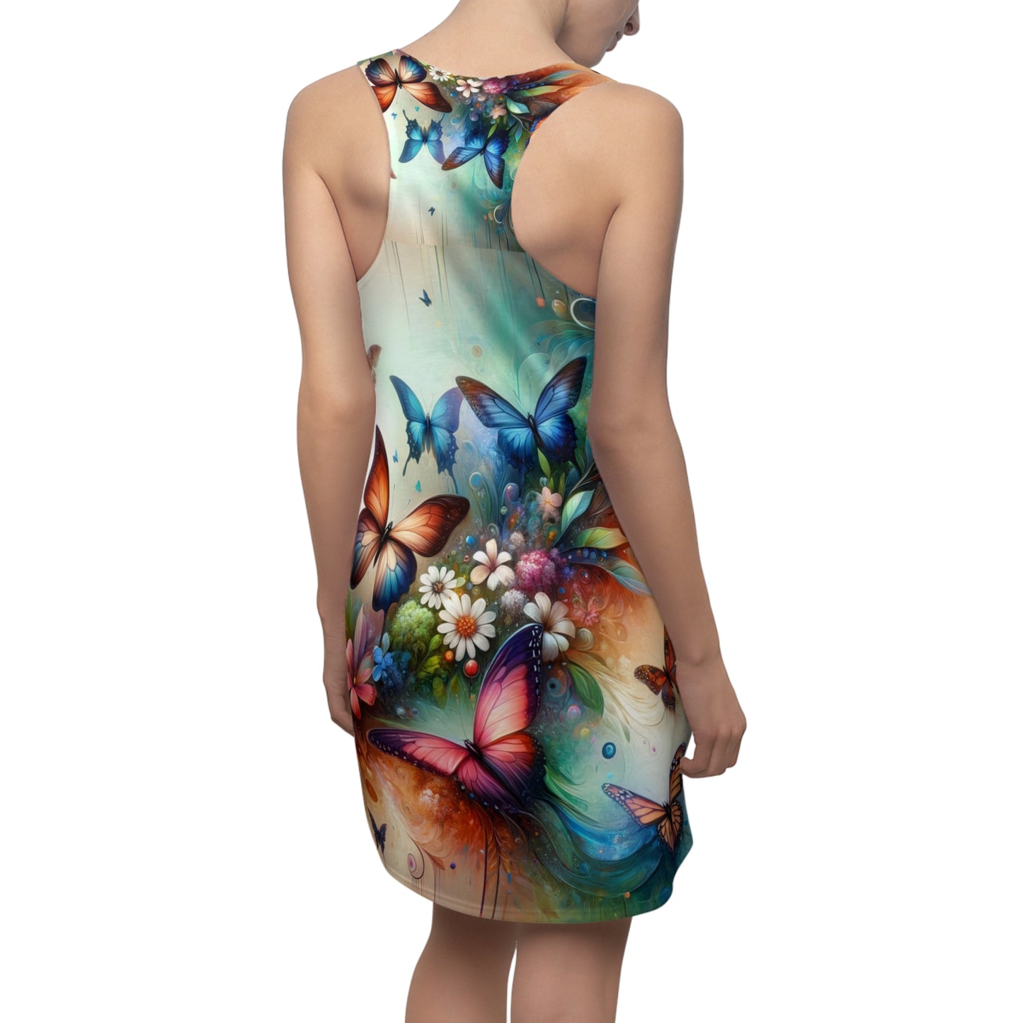 Enchanting Butterfly Women's Cut & Sew Racerback Dress