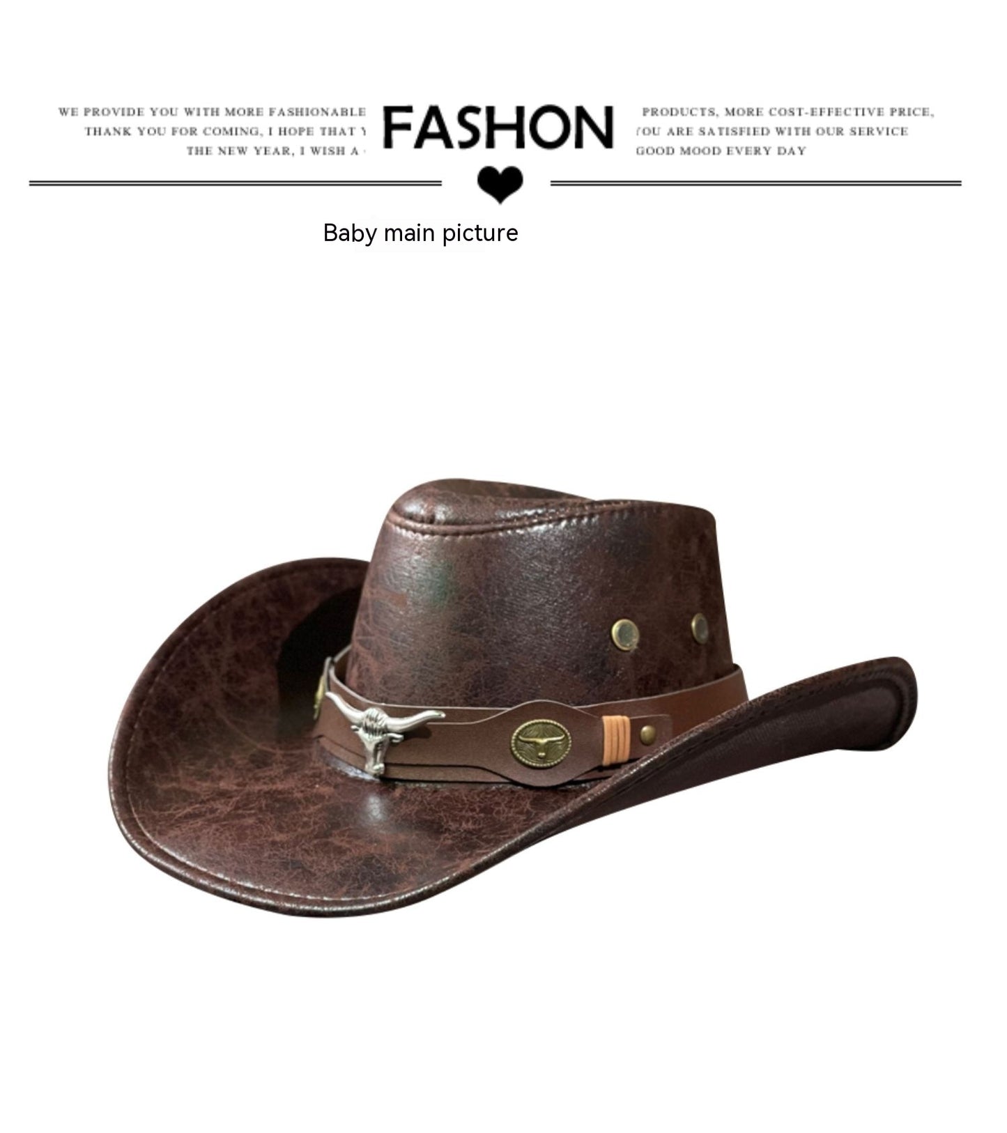 Bull Head Belt Rivet Jazz Sun Hat