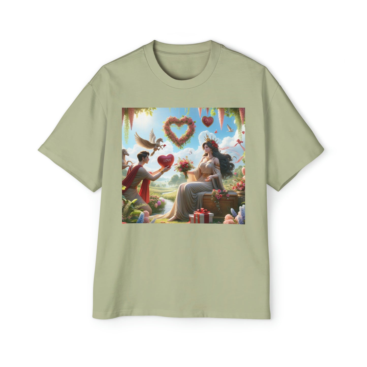 LOVE-2-LOVE-U Men's Heavy Oversized Tee