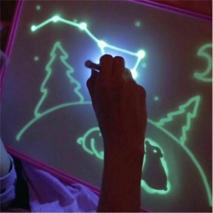 Educational Drawing Pad 3D Magic 8 Light Effects Puzzle Board Sketchpad