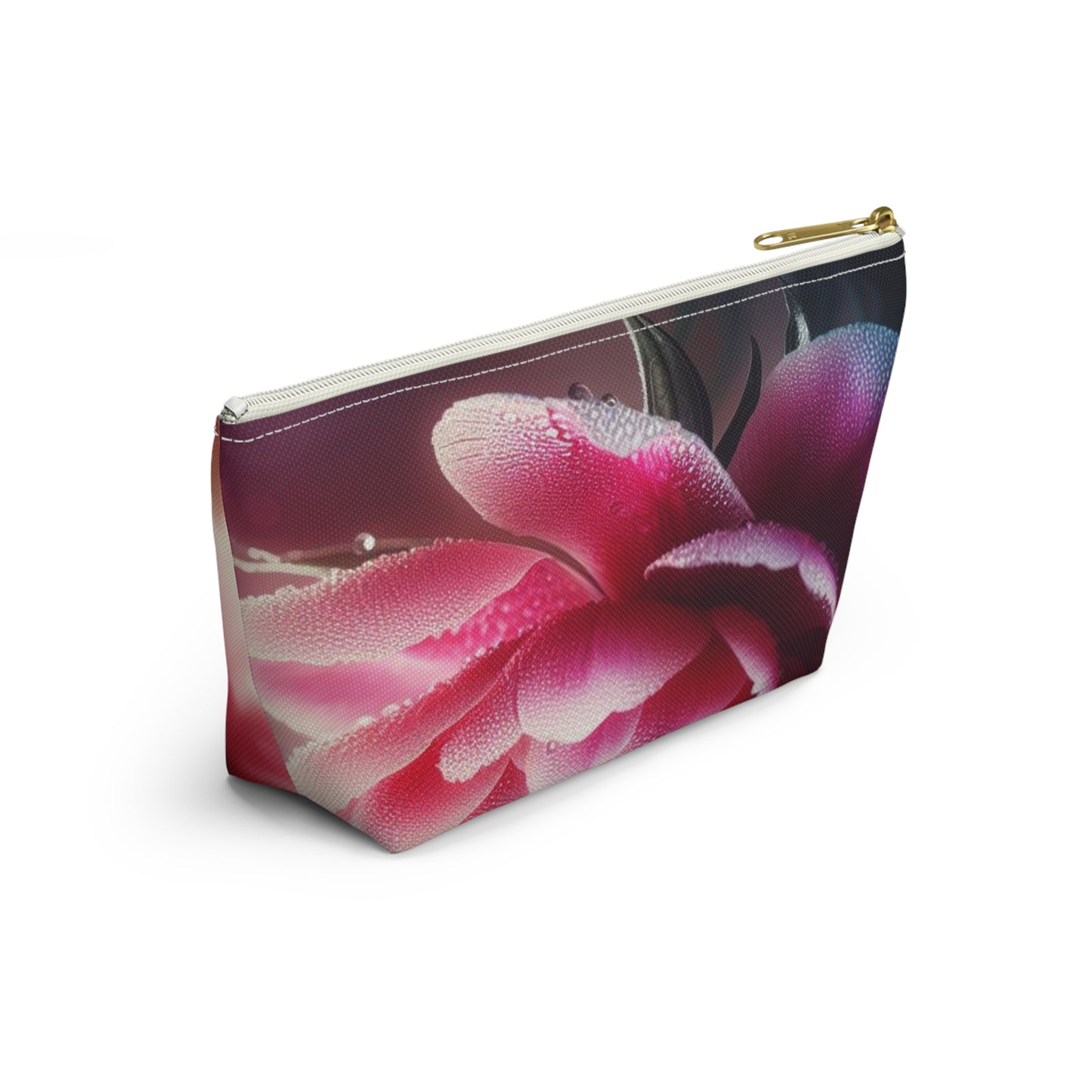 Peony Flowers Accessory T-Bottom Pouch - Travel Pouch, Makeup Bag, Accessories Pouch