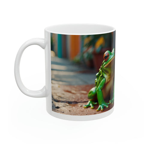 Urban Frogs Ceramic Coffee 11oz Mug - Coffee, Tea, Latte, Hot Cocoa Drinking Mug