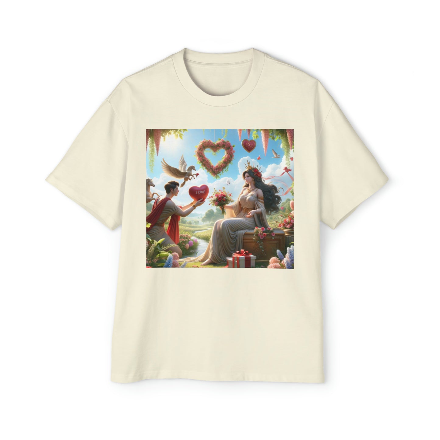 LOVE-2-LOVE-U Men's Heavy Oversized Tee