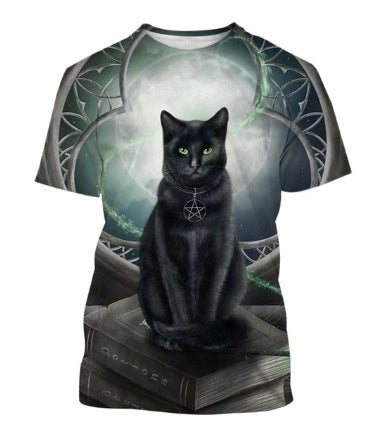 Funny Cute Cat Pattern Men's Unisex T-shirt 3D