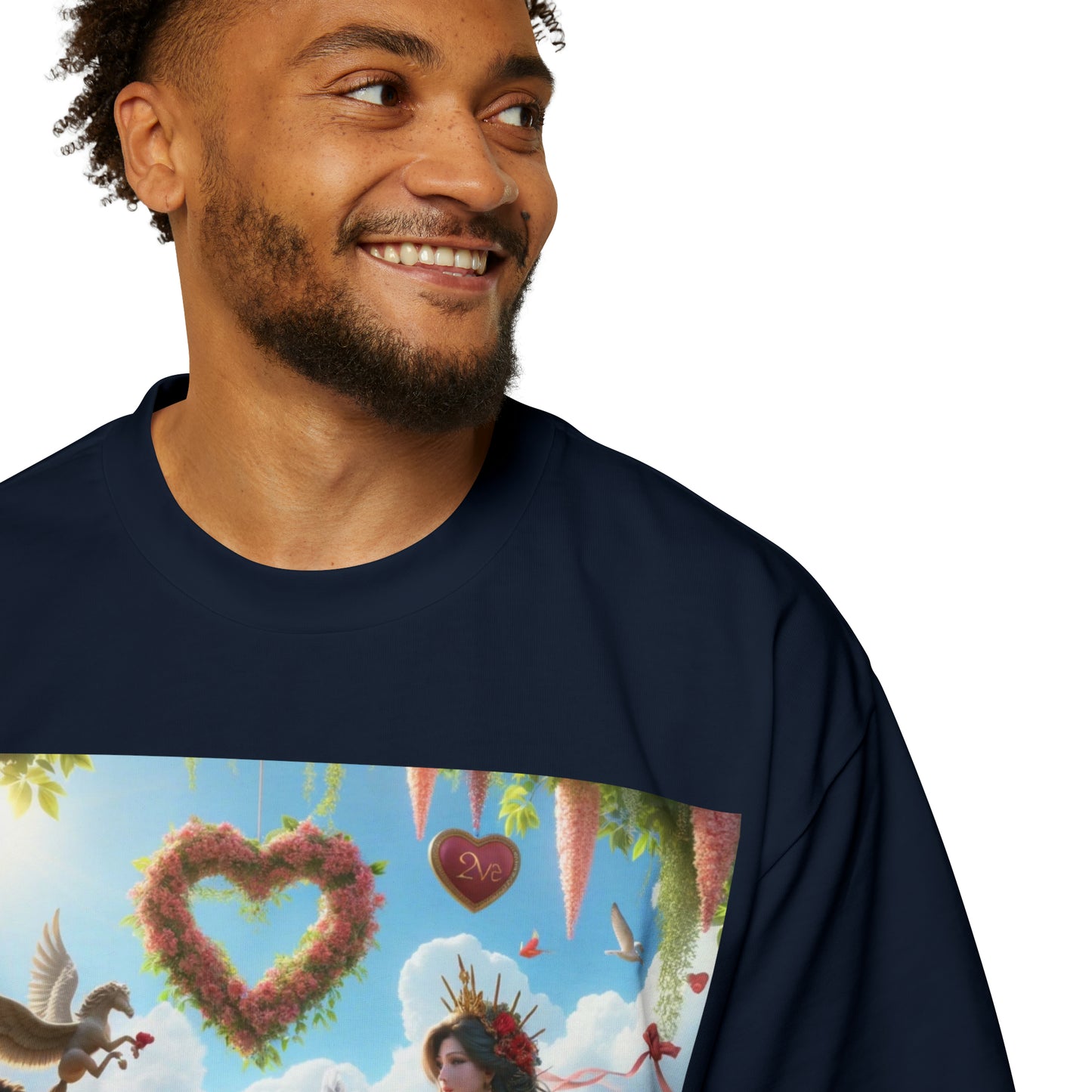 LOVE-2-LOVE-U Men's Heavy Oversized Tee