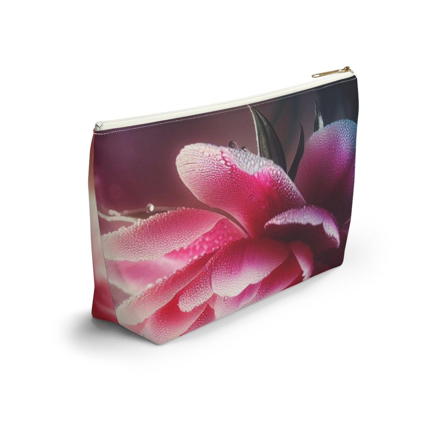 Peony Flowers Accessory T-Bottom Pouch - Travel Pouch, Makeup Bag, Accessories Pouch